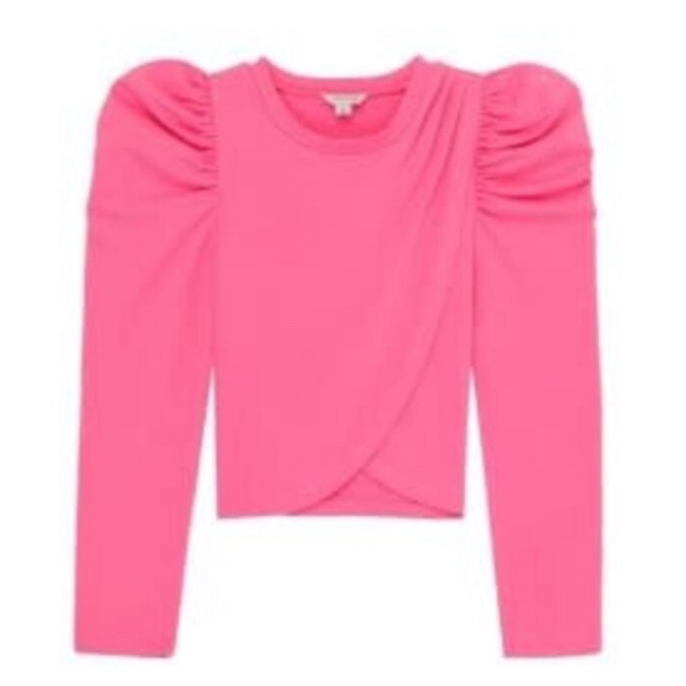 Habitual wrap front knit top pink